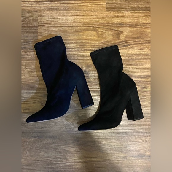 MISSGUIDED Black Sock Boots size 9 NWOT - Picture 2 of 4